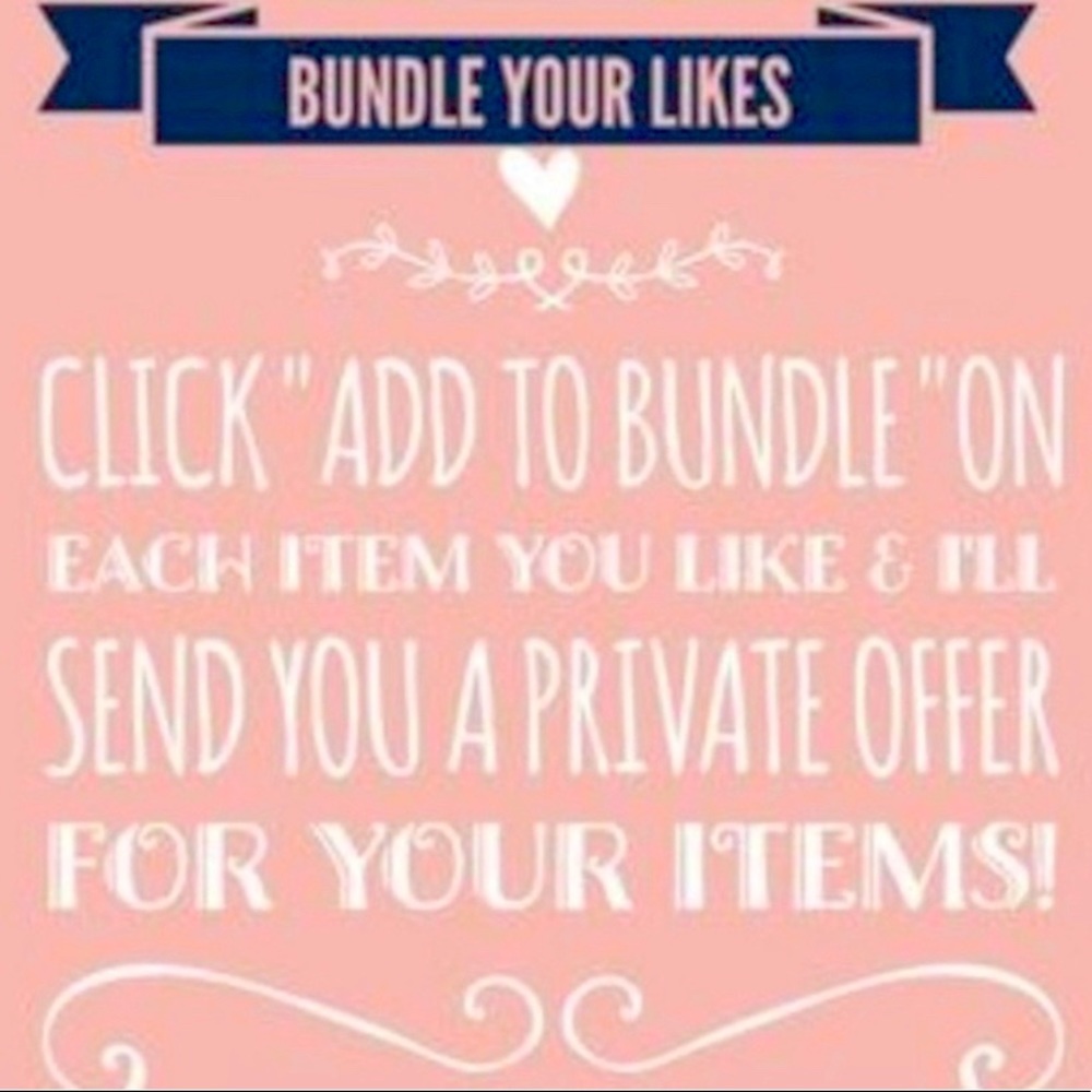 Shop my closet & create a bundle-Seller discount is 20% for for 2 or more items!